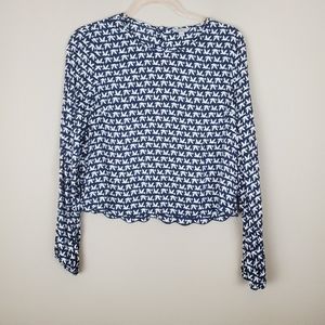 Lorimer Anthropologie Navy Blue Long Sleeved Shirt